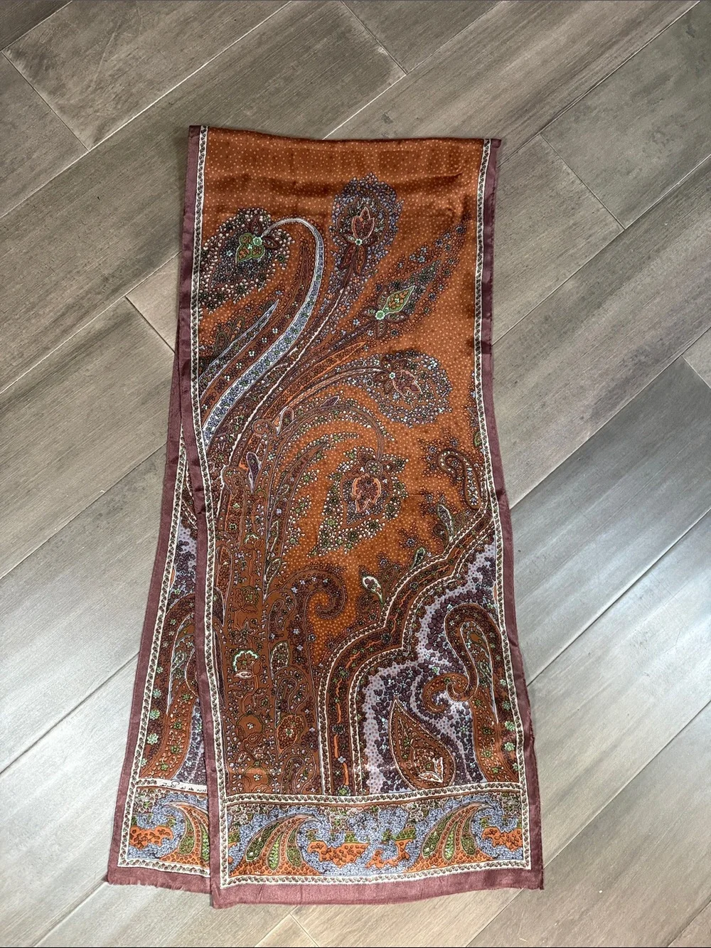 Vintage Oscar de la Renta 100% Silk Paisley Scarf – Made in Japan